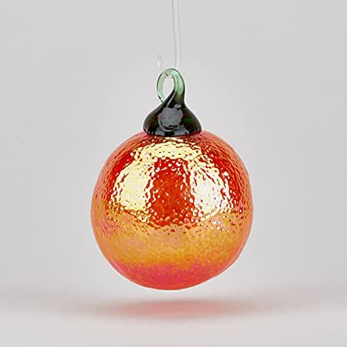 Blown Glass Orange Citrus Fruit Ornament for Fresh Look