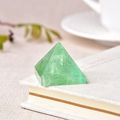 DOUKI White Turquoise Crystal Pyramid for Home Decor
