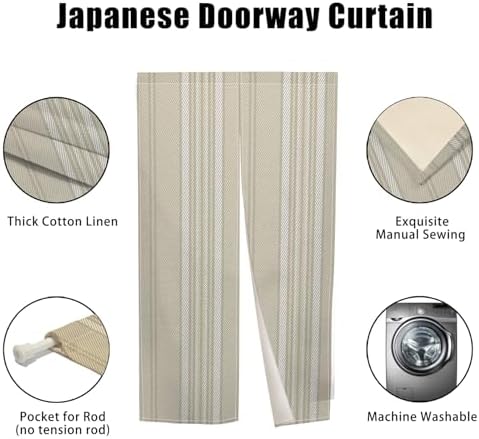 Boho Style Door Tapestry Japanese Noren Curtain 34x60