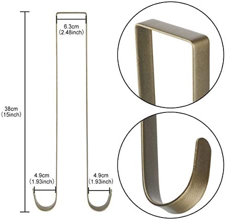 Norgail 15 Inch Double Sided Wreath Hanger for Door
