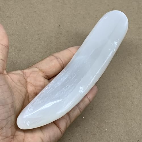 Natural Solid Selenite Crystal Wand Polished 070 lbs 7x14 B36494