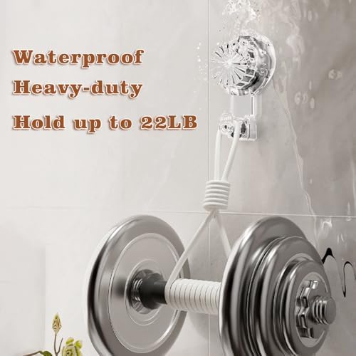 2 Pack Suction Cup Wreath Hooks 22 LB Heavy Duty Waterproof