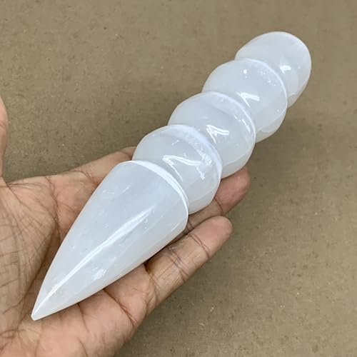080 Lbs Large Selenite Crystal Spiral Wand Point B36604
