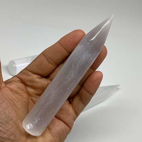 Selenite Crystal Wand for Meditation and Energy Healing