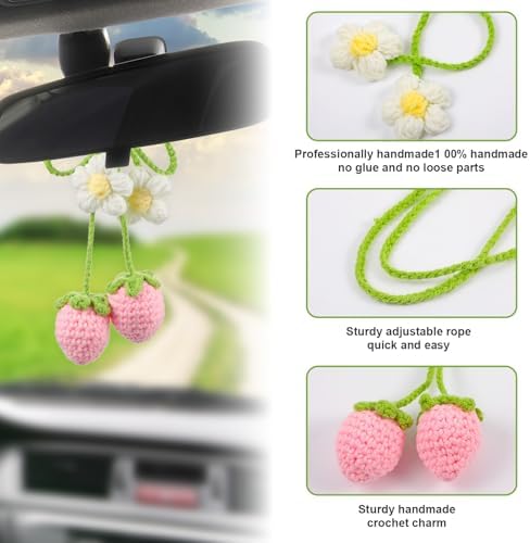 Strawberry Car Hanging Decor 2 Pack