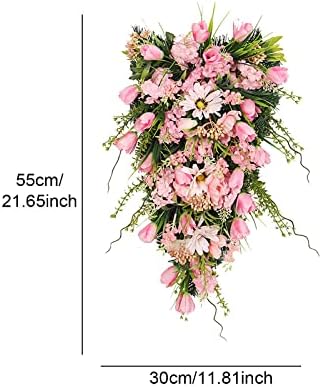 Pink Teardrop Wreath for Home Decor 157inch