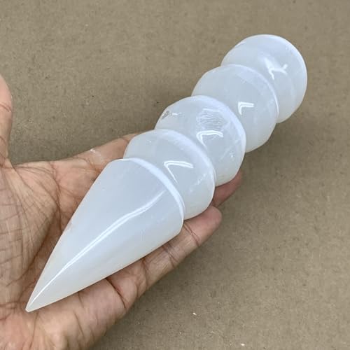 Large Selenite Crystal Spiral Wand Point 092 lbs