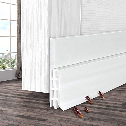 Ohuhu Door Draft Stopper 2 Pack 39 Inch Black silicone Seal