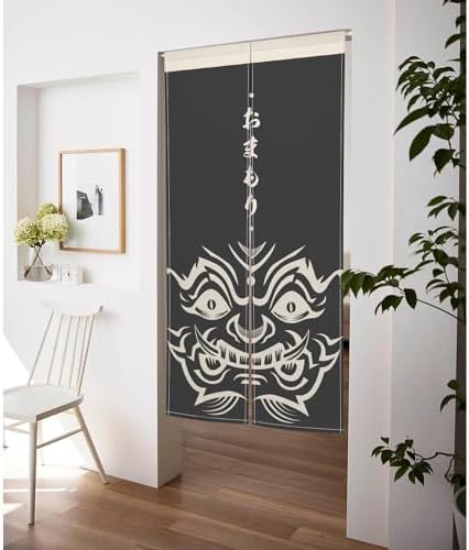 Traditional Japanese Noren Door Curtain with Funny Print
