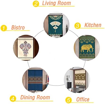 Japanese Noren Door Curtain Boho Style Blue 256x355 Inch