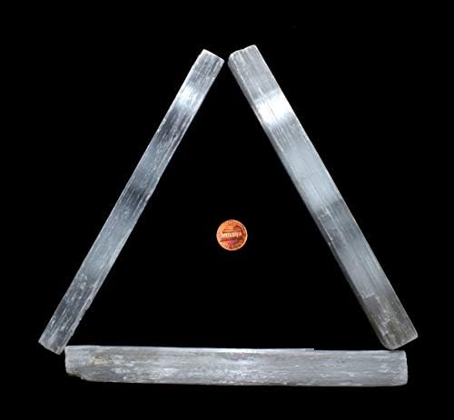 8 White Selenite Sticks Natural Sparkling Crystal Mineral Rough Points - 5PCS Morocco