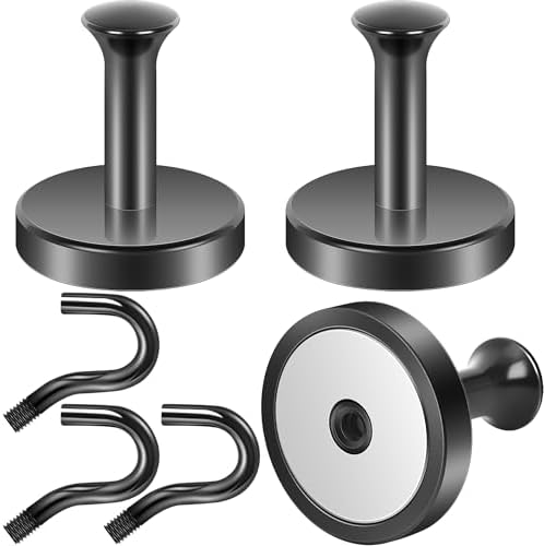 Neosmuk Magnetic Wreath Hanger Pack of 3 Black