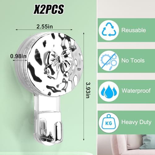 2pcs Suction Cup Wreath Hanger for Glass Windows and Doors