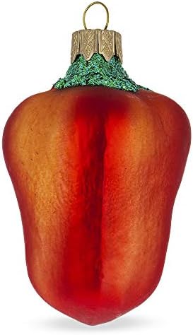 Glittered Red Pepper Christmas Ornament