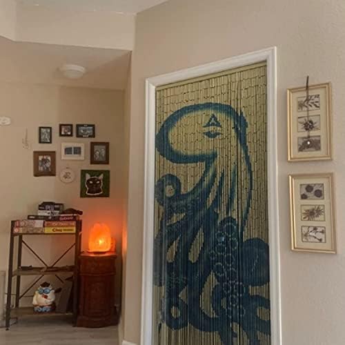 TACHILC Octopus Bamboo Bead Door Curtain