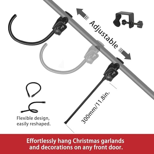Double Door Christmas Decoration Hanger Black Metal Adjustable