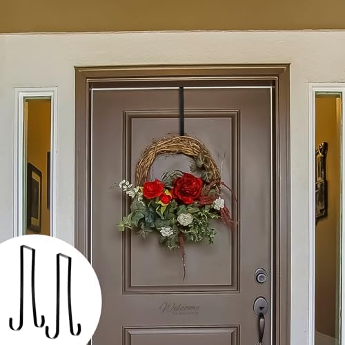 2 Pcs 12 Inches Double Sided Wreath Hanger for Front Door