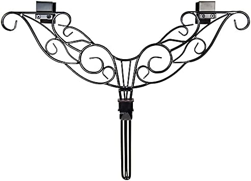 Front Door Wreath Hanger - Antler Design Adjustable Hook Black Cast Iron