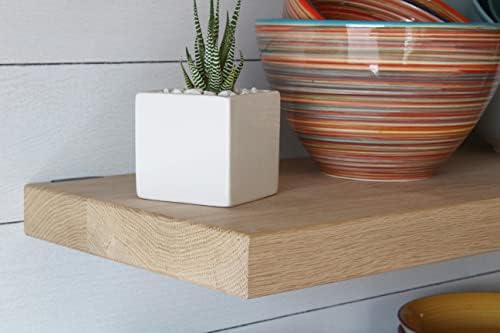Urban Legacy Unfinished White Oak Floating Shelves Set of 2