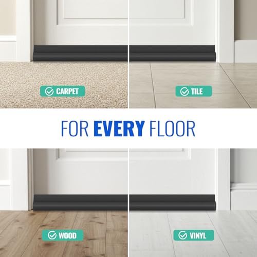 OSAMEDA Door Draft Stopper - 35-35 Inch Black