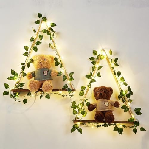 No Drill Floating Shelves for Wall Set of 2