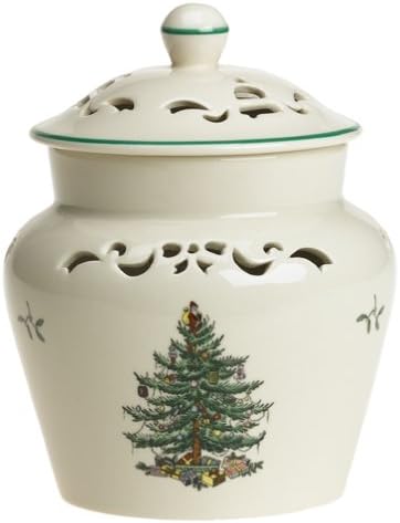Royal Worcester Spode Christmas Tree Potpourri Pot with Apple Cinnamon