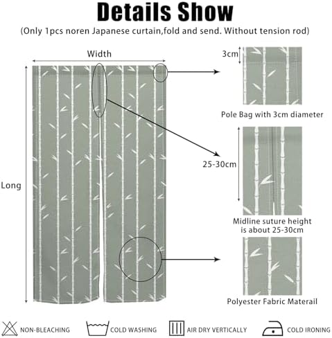 Boho Style Bamboo Decor Curtain for Home Entryway