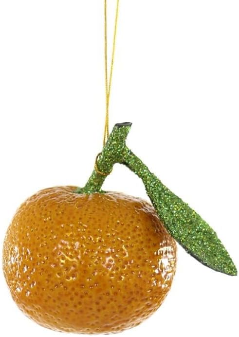 Orchard Orange Fruit on Branch Fake Food Glass Ornament 1