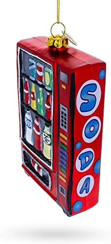 Quirky Soda Vending Machine Blown Glass Christmas Ornament 1