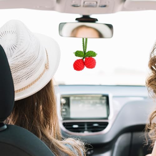 Cute Cherry Car Mirror Hanging Ornament
