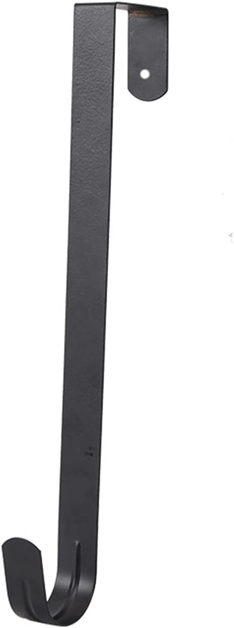 10 Inch Wreath Hanger Black Metal Hooks
