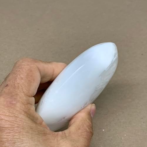 WatanGems Large Selenite Palm-Stone Crystal 067 lbs