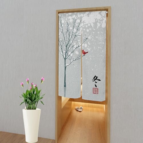 Leowefowa Japanese Noren Curtain 34x48 In