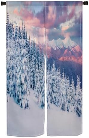 ChloropLastid Winter Wonderland Noren Door Curtain 34x60 Inches