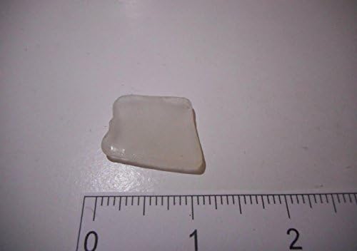 1 Inch Square Flat White Thicker Sea Glass Gem