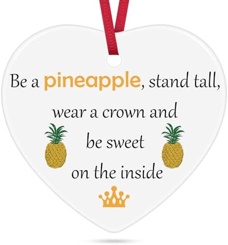 Pineapple Christmas Ornament 2025 Motivational Gift for Women Men