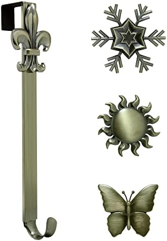 Haute Decor Adjustable Wreath Hanger with Interchangeable Icons