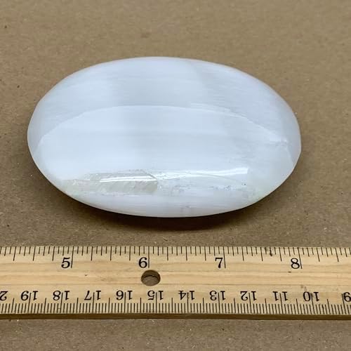 062 Lbs Selenite Palm Stone Crystal Handmade Pillow Shape