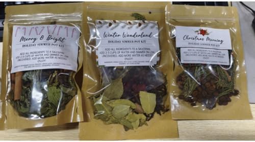 6 Pack Christmas Simmer Pot Kit with Fragrant Sachets