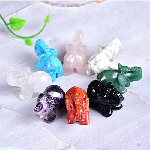 AtkitS Natural Crystal Elephant Home Decor