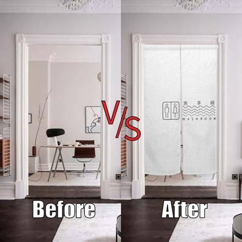Japanese Noren Door Curtain for Privacy 34x60 Inches