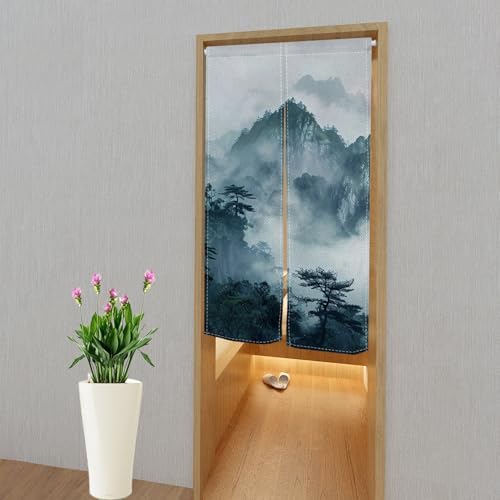 Leowefowa Japanese Noren Door Curtain Feng Shui Panel
