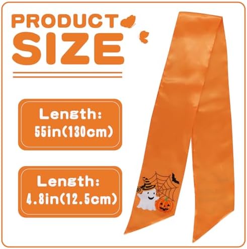 TONIFUL Halloween Wreath Sash for Front Door
