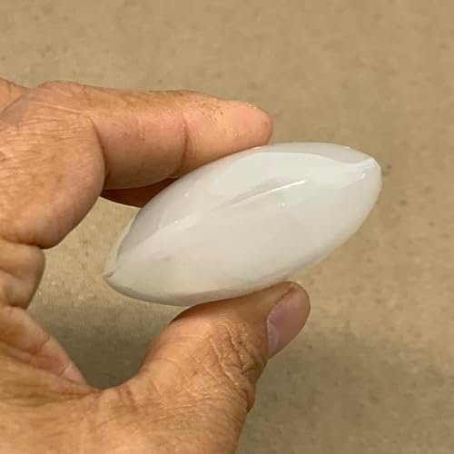 WatanGems 110g Natural Selenite Palm-Stone Crystal Pillow Shape Collectible
