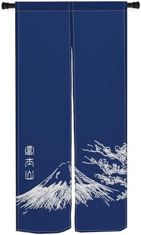 Japanese Style Noren Door Curtain with Mount Fuji Print