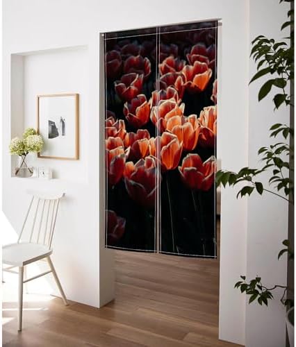 Japanese Noren Door Curtain Floral Panel 34x60