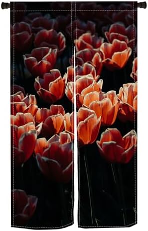 Japanese Noren Door Curtain Floral Panel 34x60