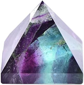 DOUKI White Turquoise Crystal Pyramid for Home Decor