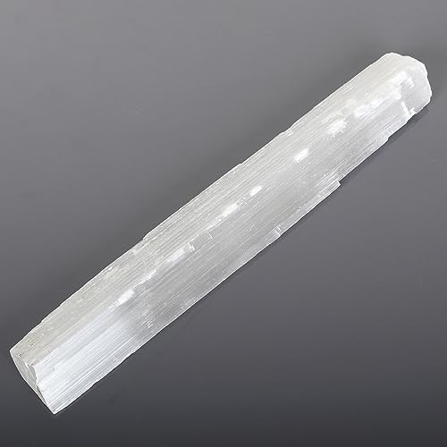 REAL GEMS Natural Selenite Rod 344 Grams Healing Crystal