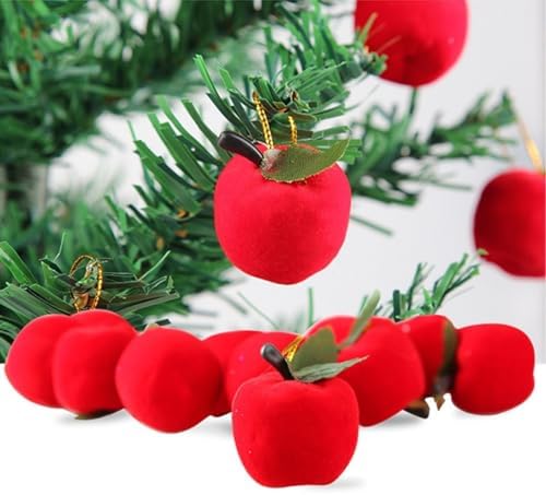 24pcs 3D Felt Apple School Party Decorations